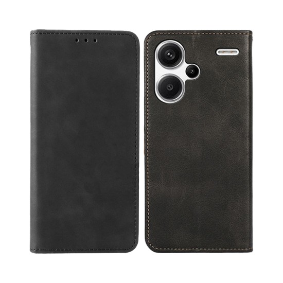 Leather Flip Cover with Internal Pocket For Xiaomi Redmi Note 13 Pro Plus 5G Black